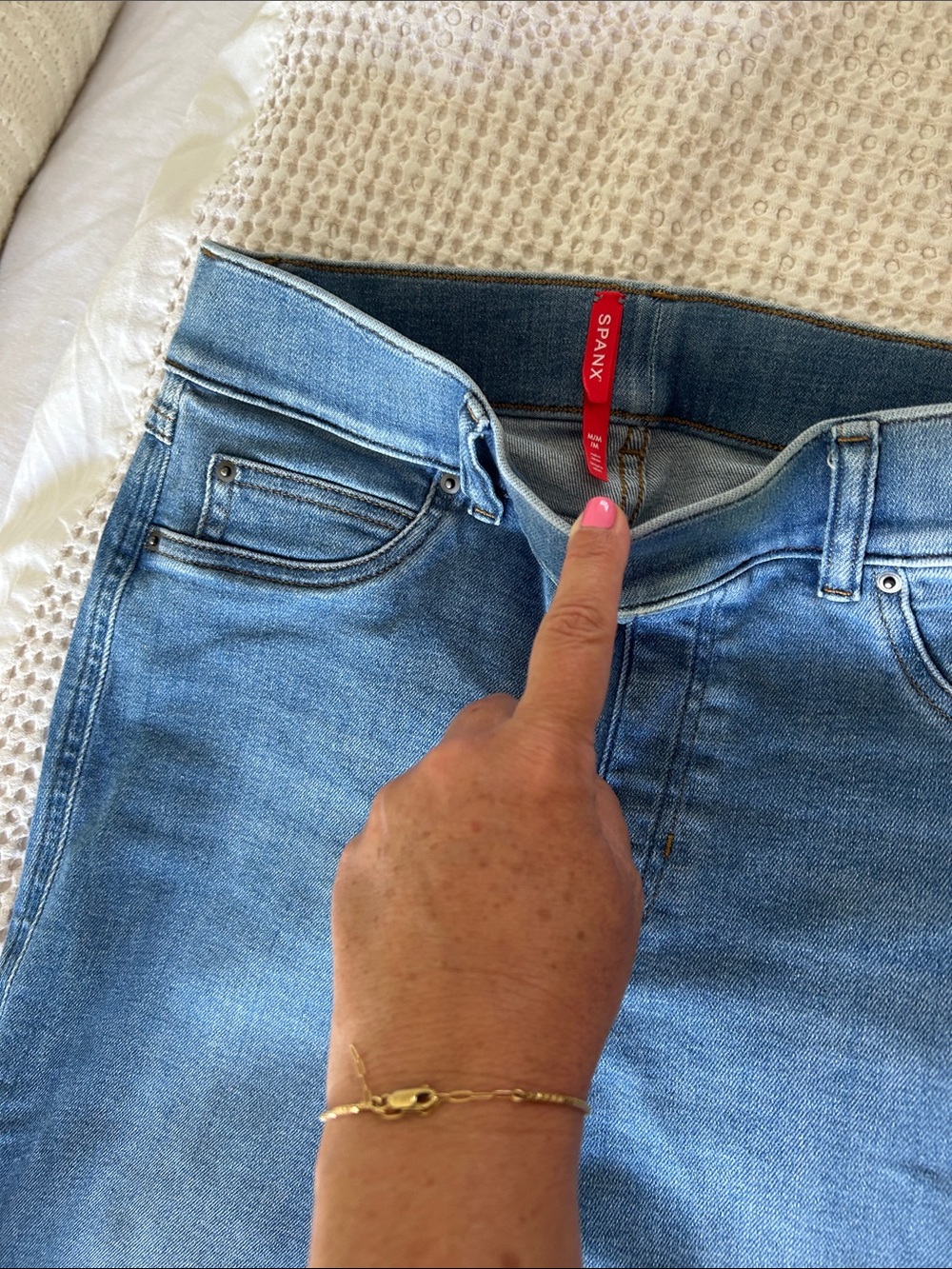 SPANX High-Rise Light Blue Jeans
